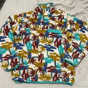 Patagonia Lightweight Synchilla Snap T Pullover  Fresh Teal Tree Connection Sz L